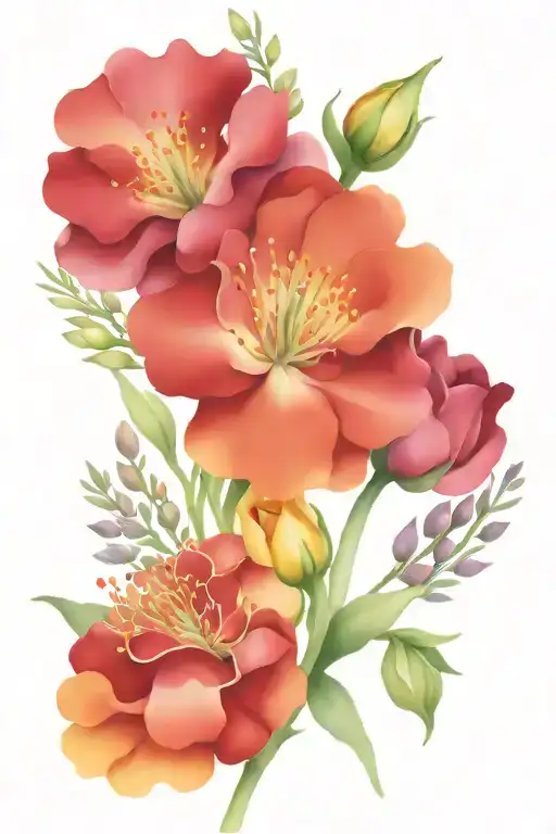 Bouquet Of Birth Flowers