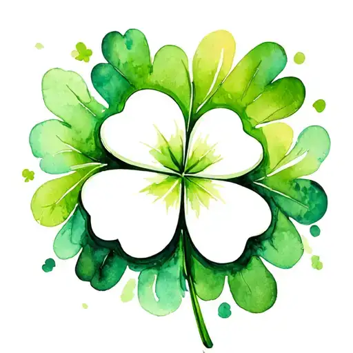 Irish Clover With Water Colour