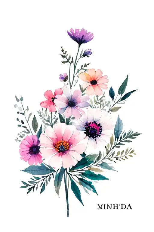 Wild Flowers With Initials