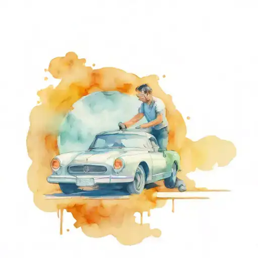 Automotive Mechanic Working On A Car