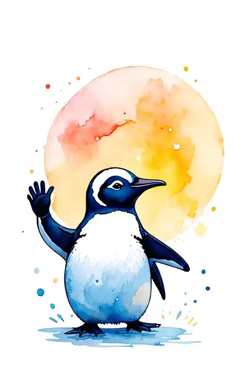 Penguin Waving