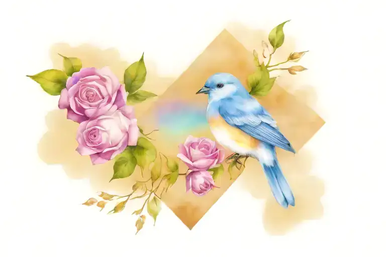 Blue Bird And Jewels Diamond