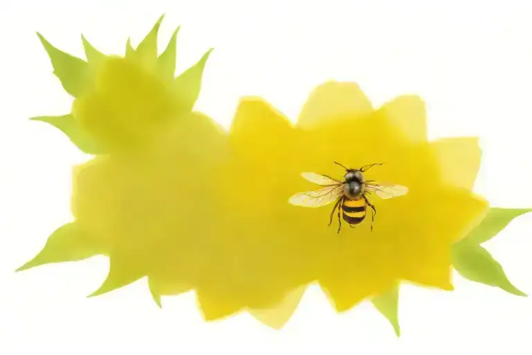 Succulent Bee Flying