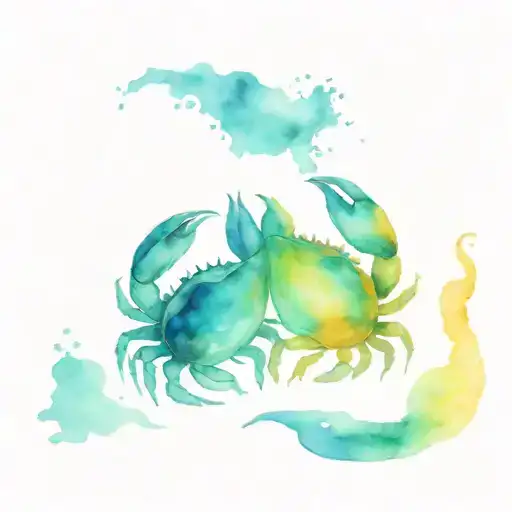 Crab And Snail Love Couple Holding Hands