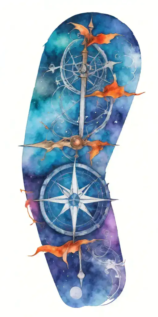 Mysterious Compass And Scythe