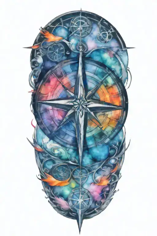 Mysterious Compass And Scythe