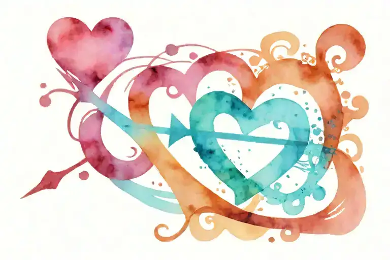 Sagittarius Point To A Heart And A Semicolon Below The Heart