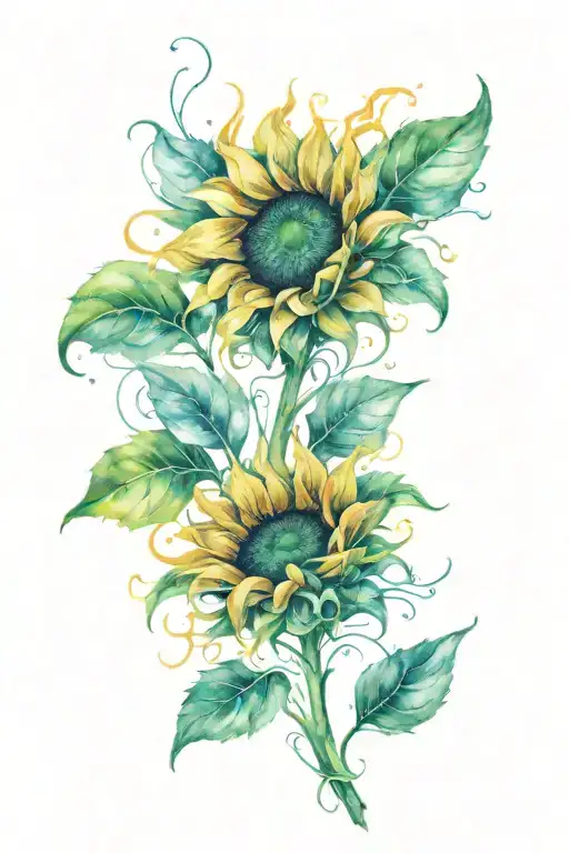 Sunflower Intertwined