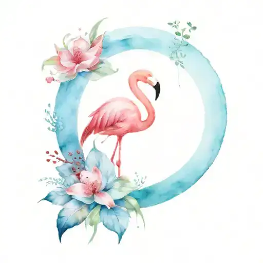 Flamingo And Ladybug Traveling