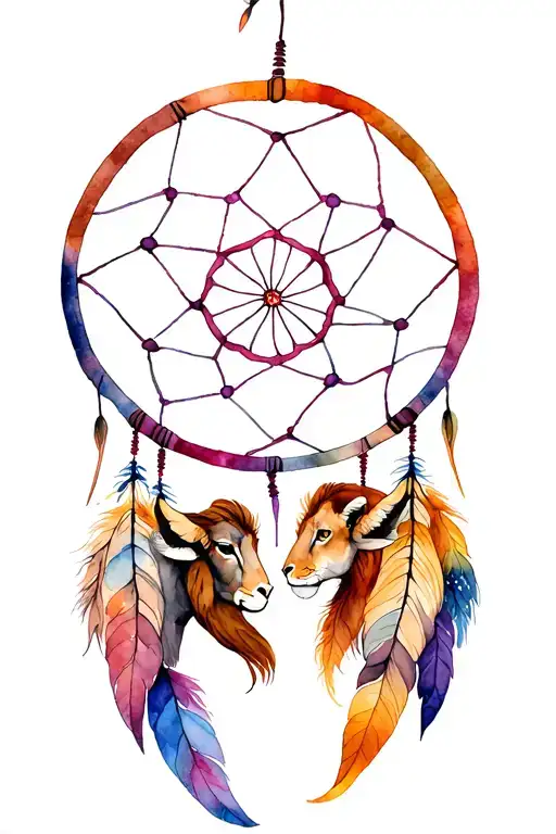 Aries And Leo In A Dreamcatcher