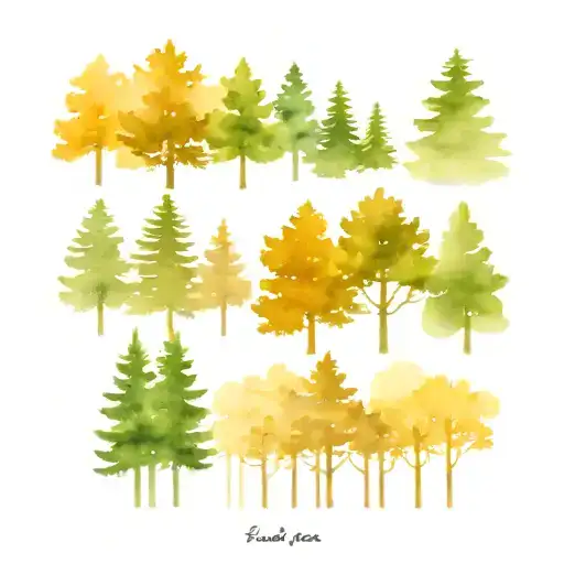 Dark Colored Long Spruce Trees