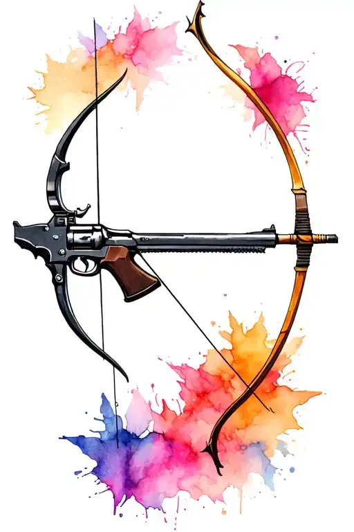 Two Guns And Bow And Arrow
