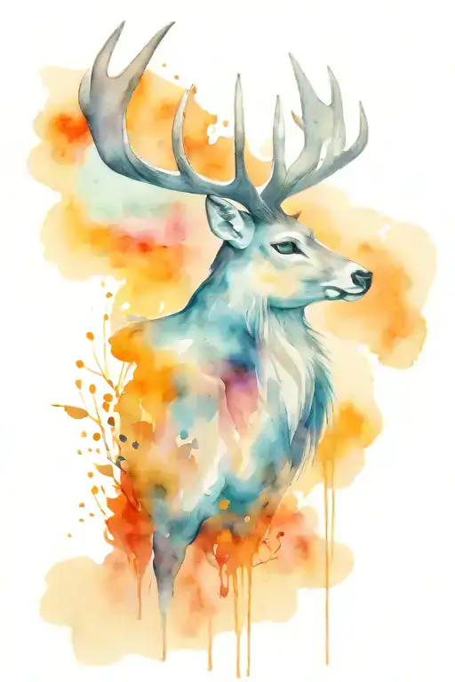 Deer With A Men Go Away