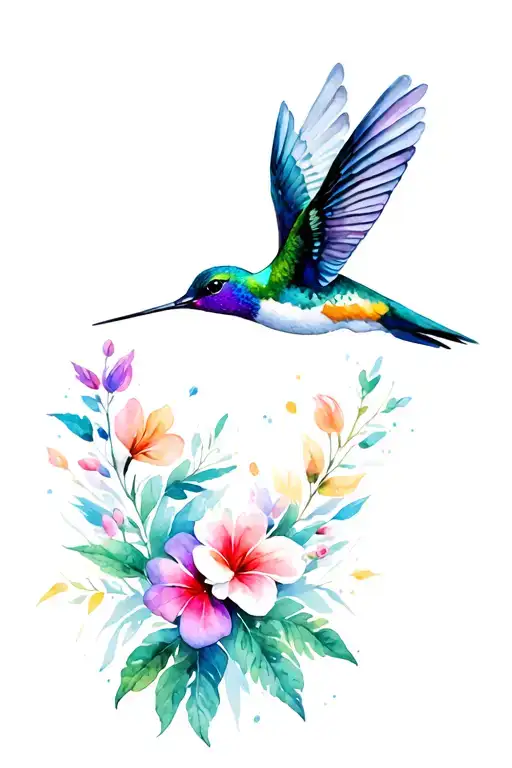 Flowers Of Hummingbirds Of Birds