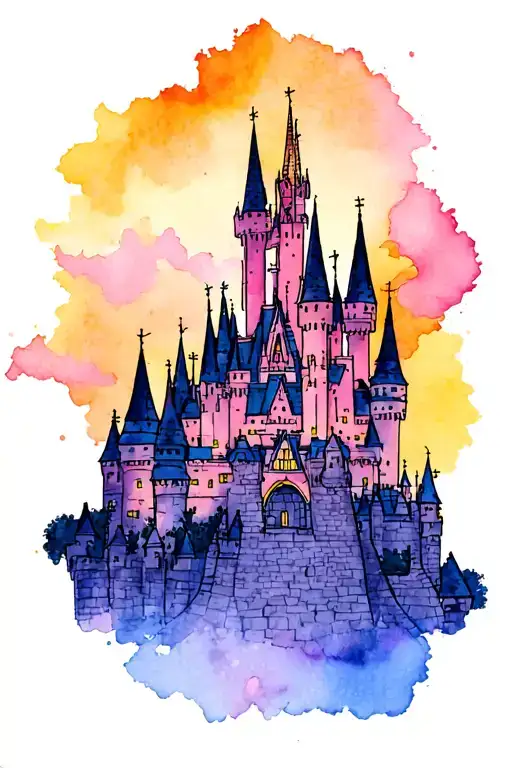 Sleeping Beauty Castle Silhouette