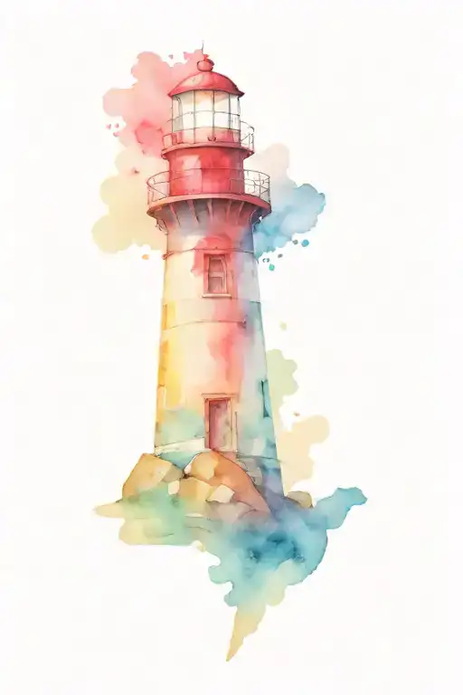 Lighthouse On Rocks Beach Background