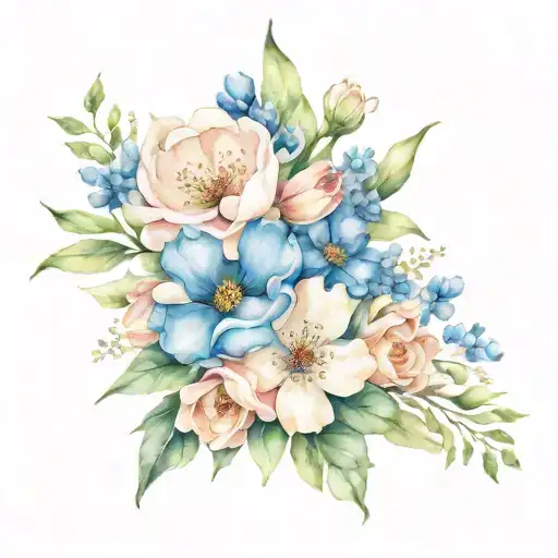 December November May July Birth Flower Bouquet