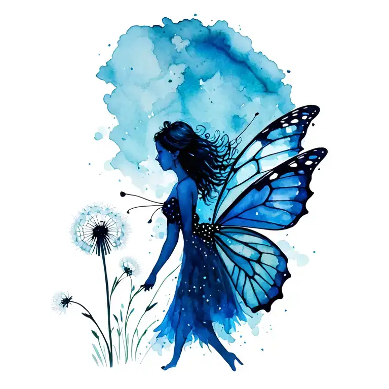 Butterfly Fairy With Dandelion