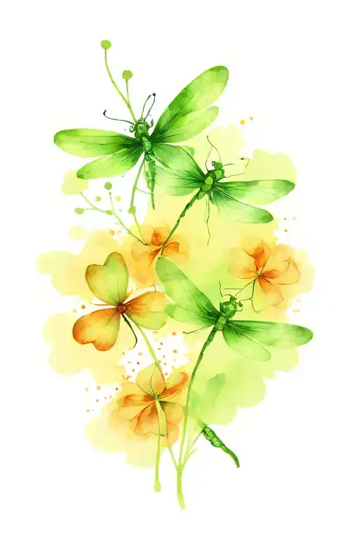 4 Leaf Clover With Dragonflies Pain Hatred Grief