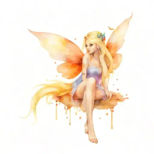 Blonde Hair Fairy Full Body