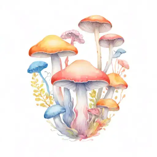 Pastel Mushrooms