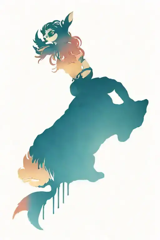 Harley Quinn And Stitch On The Beach Sunset