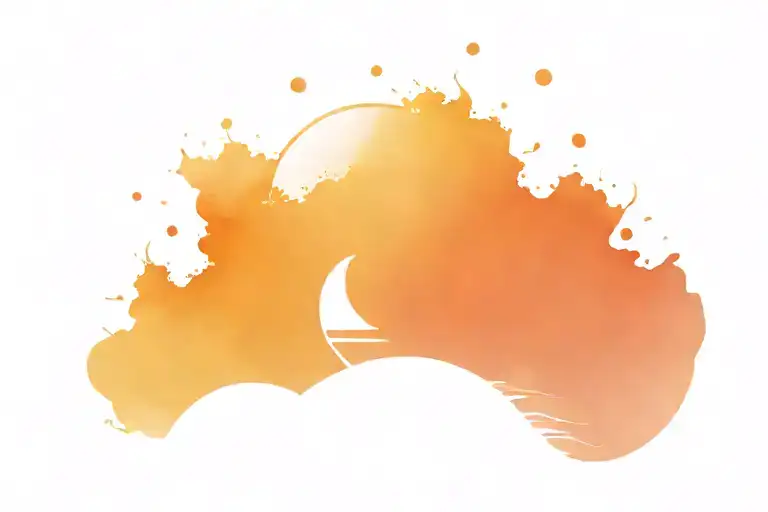 Beach Sunset Space Surrounded