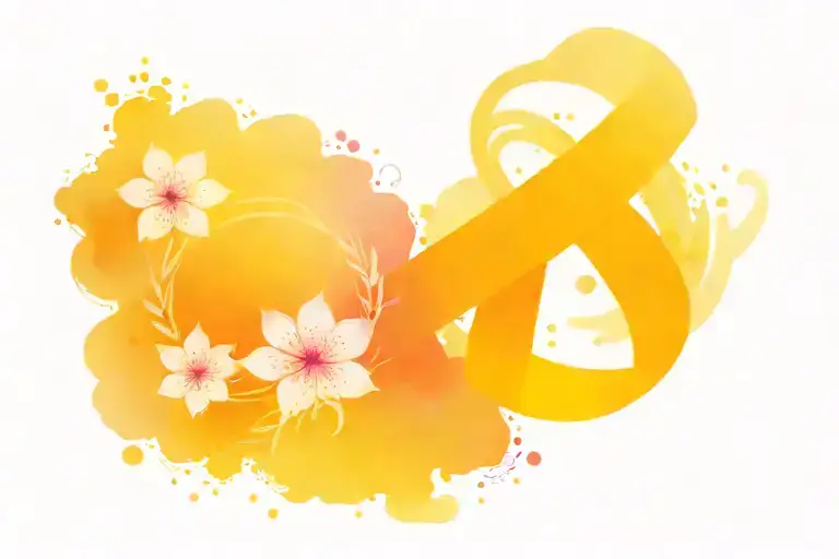 Pink Breast Cancer Symbol Combined With Flowers