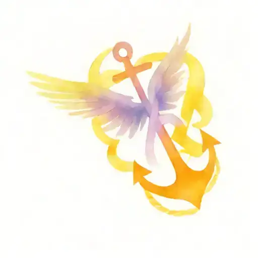 Wings And Anchor Entwined