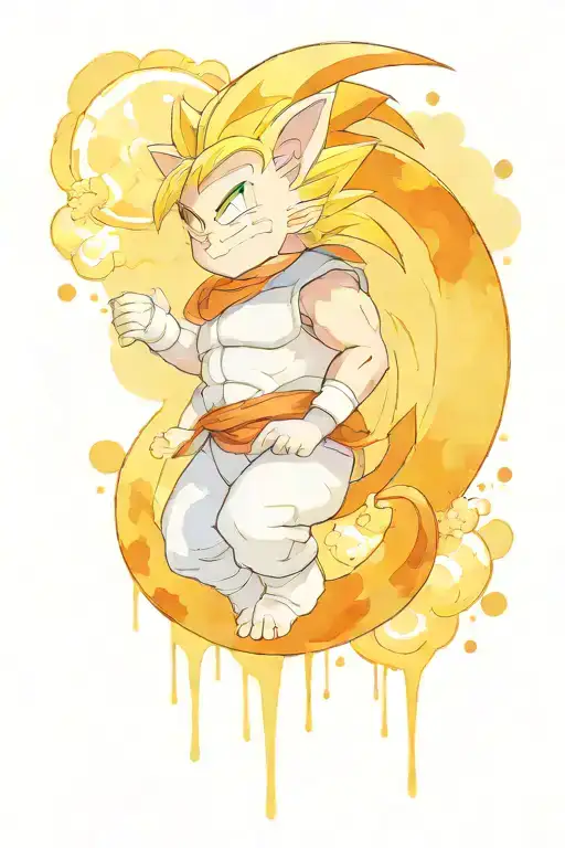 Goku On The Nimbus Cloud Speedy With The Pokemon Gengar