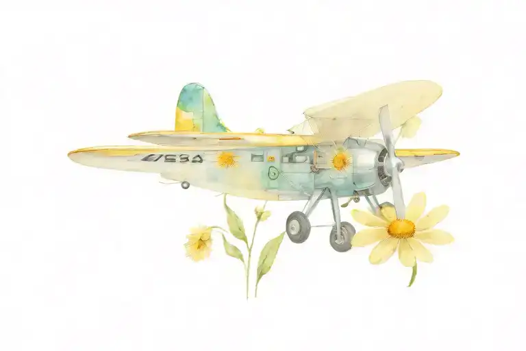 Lockheed Vega 5B With A Daisy Flower