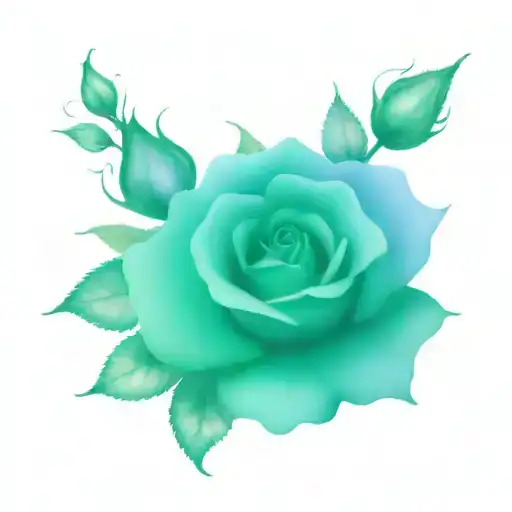 Violet Flower And Rose Intertwined