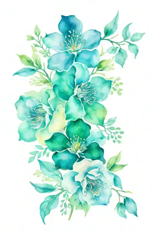 Birth Flowers Intertwined January February March April June August