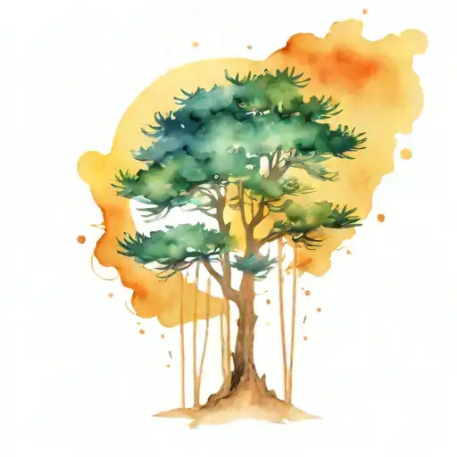 Pine Tree Sunset Roots