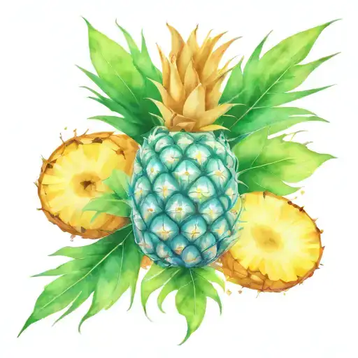 Pineapple With North South Line