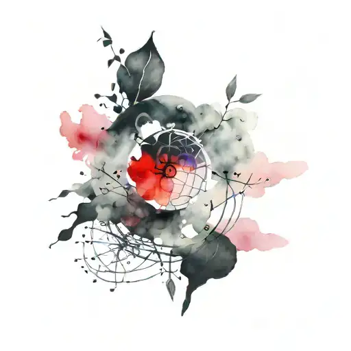 A Red And Black Symetrical Storm With Colors That Goes Beyond Borders