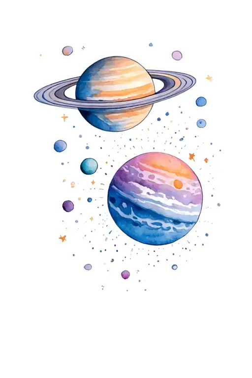 Children Cosmos With Planets