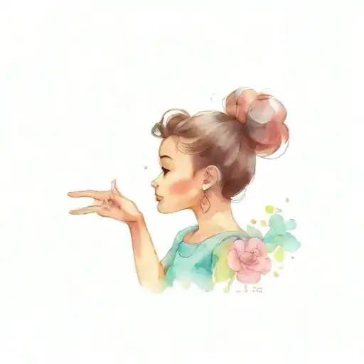 Amara With Disney Characters Playing Around The Name