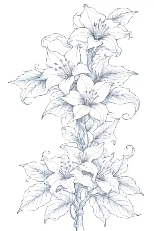 Long Thin Moonflower Vine