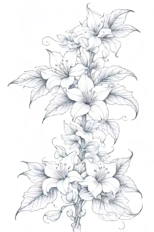 Long Thin Moonflower Vine