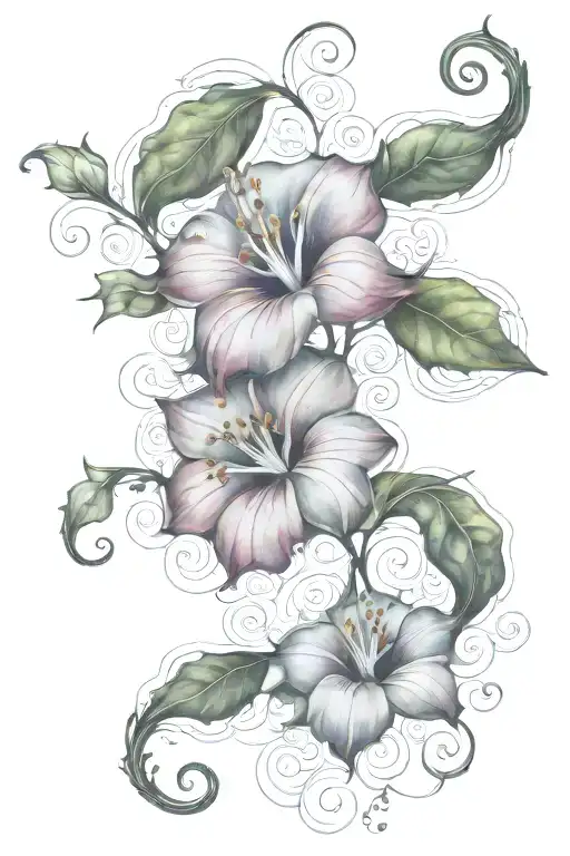 Long Thin Moonflower Vine