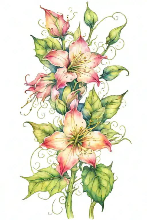 Long Thin Moonflower Vine