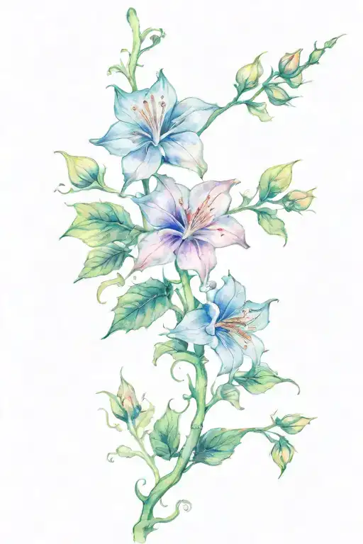 Long Thin Moonflower Vine