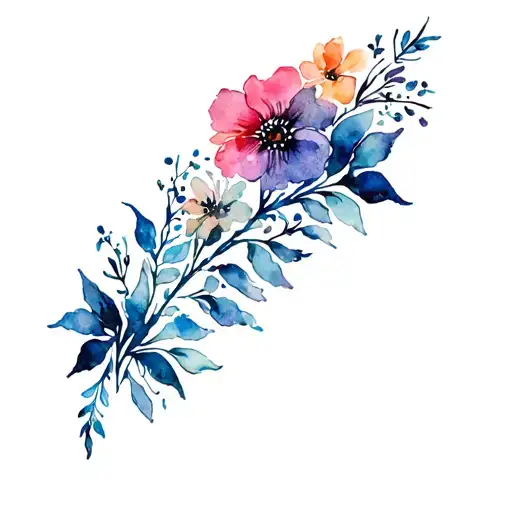 Arrow With Flowers Going Through It