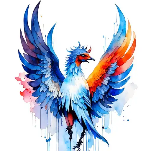 Feminine Phoenix Wings Spread