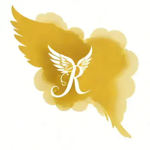 Angel Wings With The Letter R Subtly Incorporated