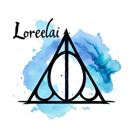 Deathly Hallows Symbol With Name Lorelai Incorporated