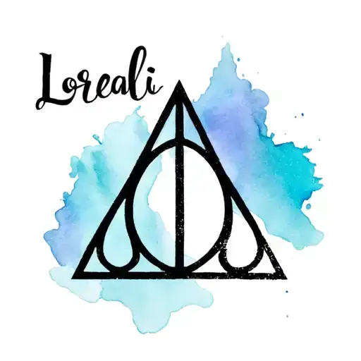 Deathly Hallows Symbol With Name Lorelai Incorporated