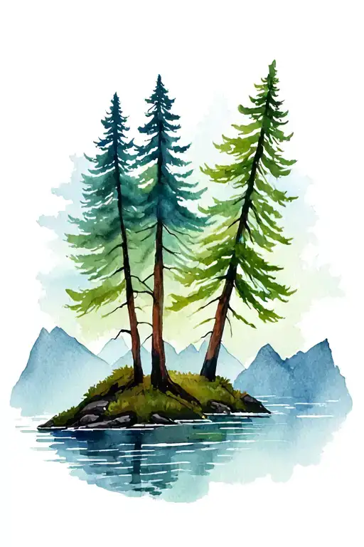 Trees Water Mountains Pnw
