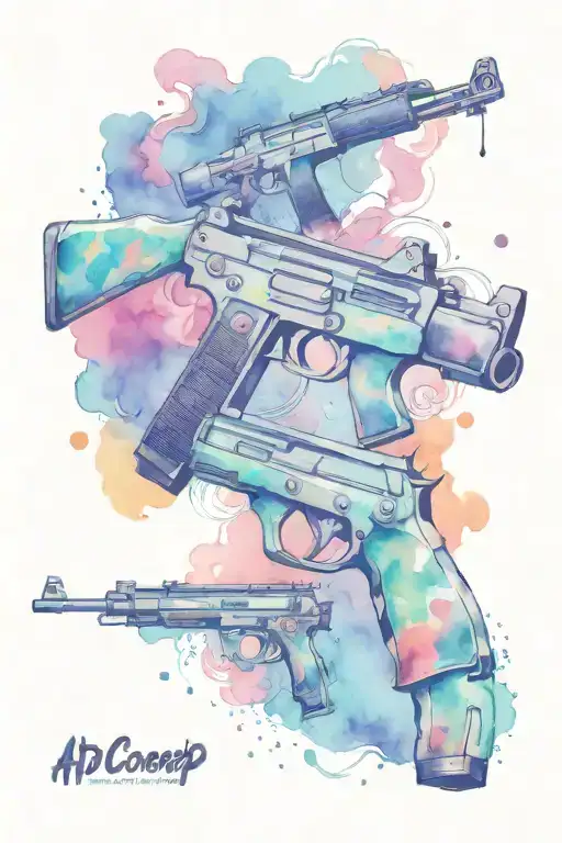 Ad Icooldeep And Ak 47 Gun